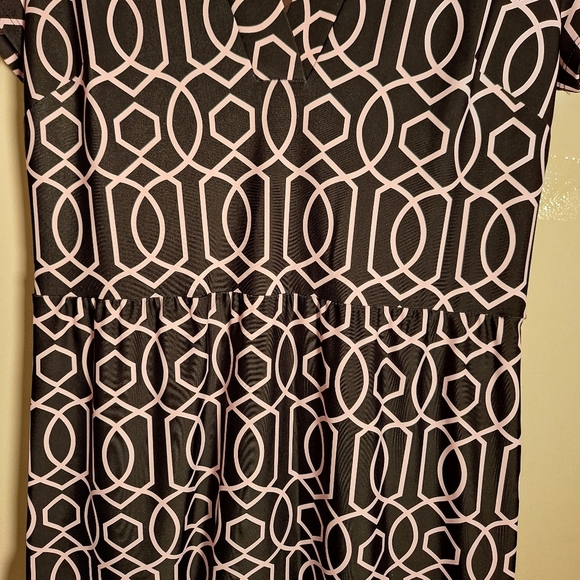 Jude Connally V-Neck Libby Dress Garden Gate Pattern Ladies XS Coquette SOFT - Picture 4 of 5